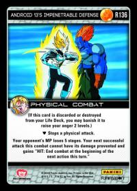 dragonball z vengeance android 13 s impenetrable defense foil