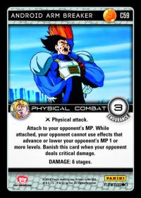 dragonball z vengeance android arm breaker foil