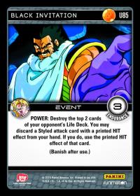dragonball z vengeance black invitation
