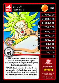 dragonball z vengeance broly relentless foil