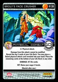 dragonball z vengeance broly s face crusher foil