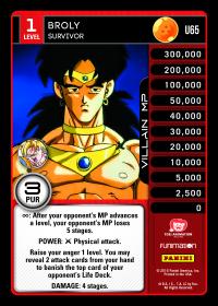 dragonball z vengeance broly survivor foil