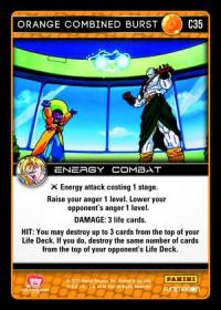 dragonball z vengeance orange combined burst foil