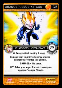 dragonball z vengeance orange fierce attack foil