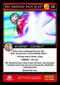 dragonball z vengeance red android palm blast foil