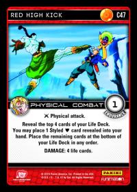 dragonball z vengeance red high kick foil