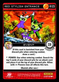 dragonball z vengeance red stylish entrance foil