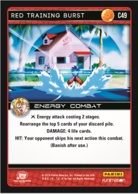 dragonball z vengeance red training burst foil