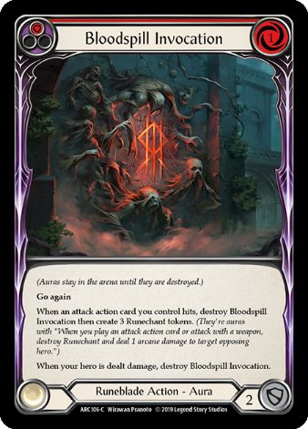 Bloodspill Invocation (Red) - ARC106 - 1st edition Foil