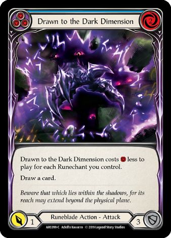 Drawn to the Dark Dimension (Blue) - ARC099 - 1st edition Foil