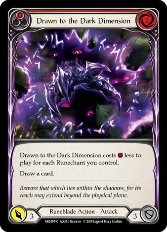 Drawn to the Dark Dimension (Red) - ARC097 - 1st edition Foil