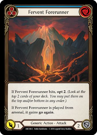 Fervent Forerunner (Blue) - ARC184 - 1st edition Foil