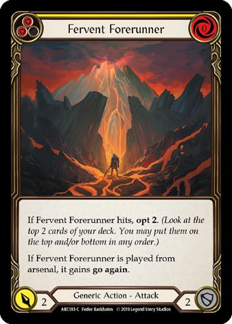 Fervent Forerunner (Yellow) - ARC183 - 1st edition Foil