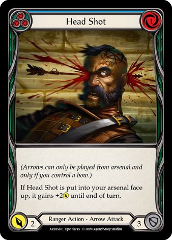 Head Shot (Blue) - ARC059 - 1st edition Foil