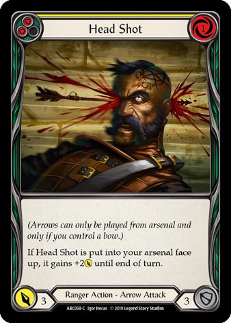 Head Shot (Yellow) - ARC058 - 1st edition Foil