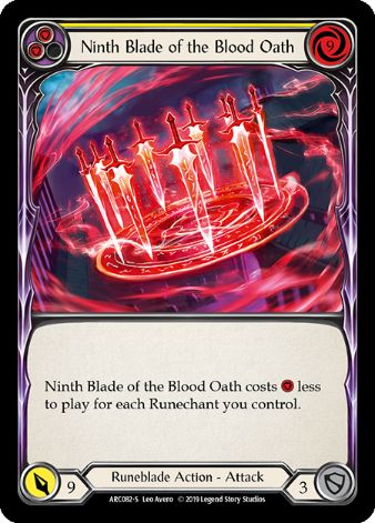 Ninth Blade of the Blood Oath - ARC082 - 1st edition Foil