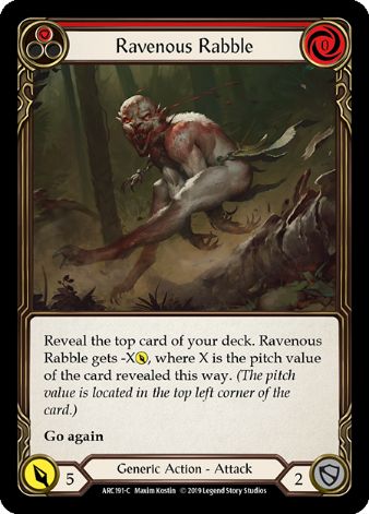 Ravenous Rabble (Red) - ARC191 - 1st edition Foil