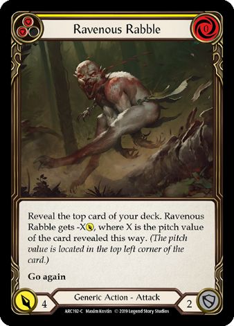 Ravenous Rabble (Yellow) - ARC192 - 1st edition