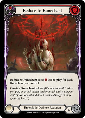Reduce to Runechant (Red) - ARC088 - 1st edition Foil