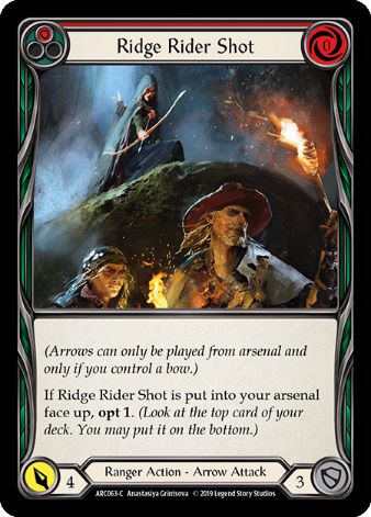 Ridge Rider Shot (Red) - ARC063 - 1st edition Foil