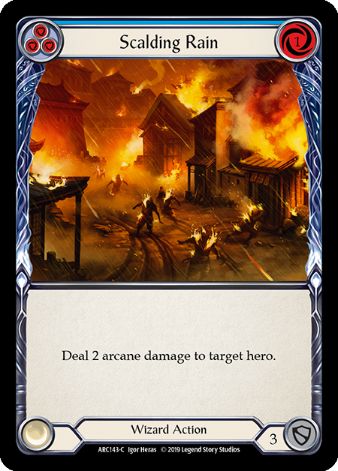 Scalding Rain (Blue) - ARC143 - 1st edition Foil