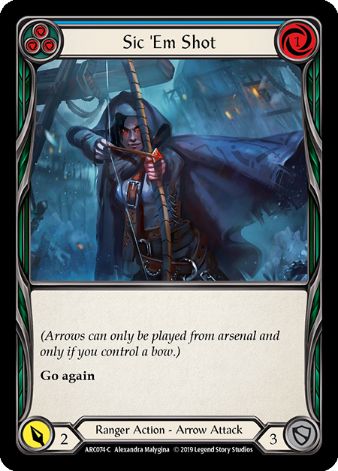 Sic 'Em Shot (Blue) - ARC074 - 1st edition Foil