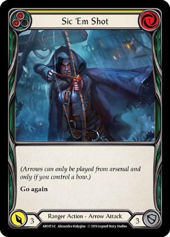 Sic 'Em Shot (Yellow) - ARC073 - 1st edition Foil