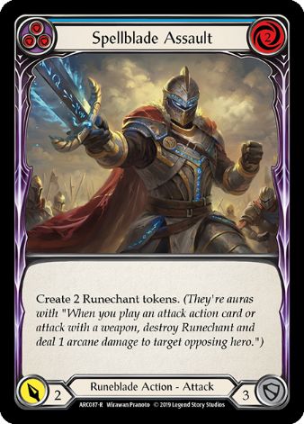 Spellblade Assault (Blue) - ARC087 - 1st edition Foil