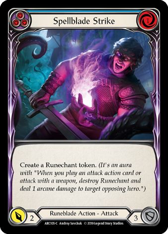 Spellblade Strike (Blue) - ARC105 - 1st edition Foil
