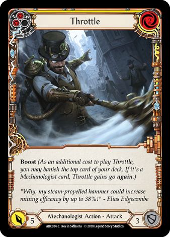 Throttle (Yellow) - ARC024 - 1st edition Foil