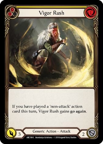 Vigor Rush (Yellow) - ARC198 - 1st edition Foil