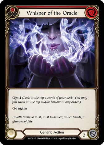 Whisper of the Oracle (Red) - ARC215 - 1st edition Foil