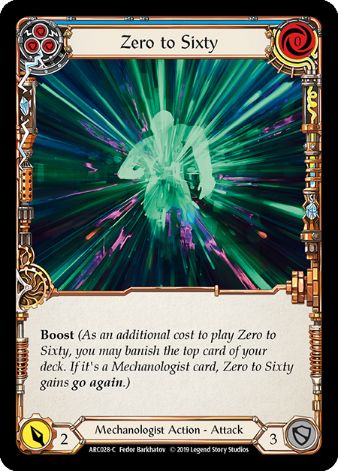 Zero to Sixty (Blue) - ARC028 - 1st edition Foil