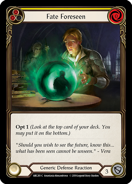 Fate Foreseen (Yellow) - ARC201 - Foil