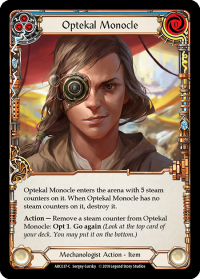 flesh and blood arcane rising unlimited optekal monocle arc037 foil