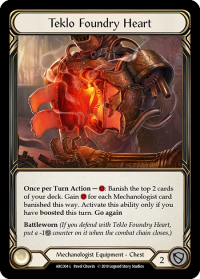 flesh and blood arcane rising unlimited teklo foundry heart arc004 foil