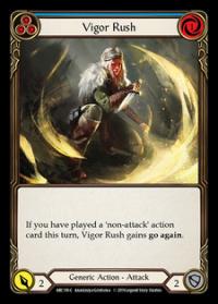 flesh and blood arcane rising unlimited vigor rush blue arc199 foil