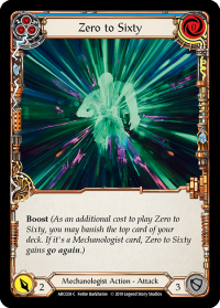 flesh and blood arcane rising unlimited zero to sixty blue arc028 foil