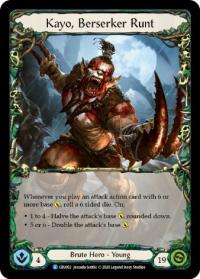 flesh and blood crucible of war 1st edition kayo berserker runt cru 1st edition foil