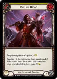 flesh and blood crucible of war 1st edition out for blood yellow cru 1st edition foil