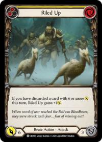 flesh and blood crucible of war 1st edition riled up yellow cru 1st edition foil