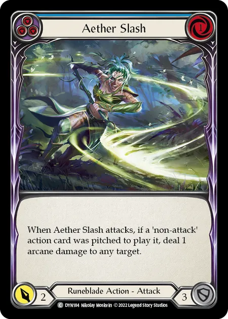 Aether Slash (Blue) - DYN - Rainbow Foil