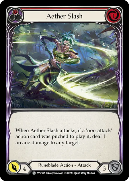 Aether Slash (Red) - DYN - Rainbow Foil