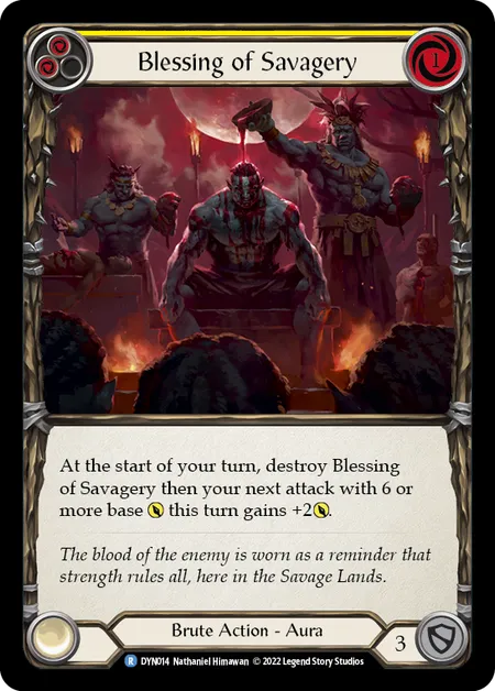 Blessing of Savagery (Yellow) - DYN - Rainbow Foil