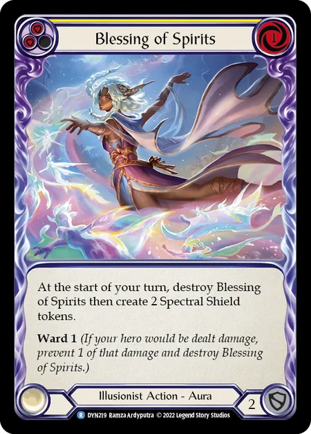 Blessing of Spirits (Yellow) - DYN - Rainbow Foil