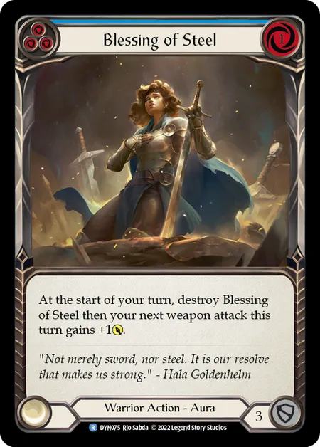 Blessing of Steel (Blue) - DYN - Rainbow Foil