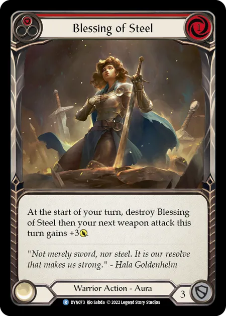 Blessing of Steel (Red) - DYN - Rainbow Foil
