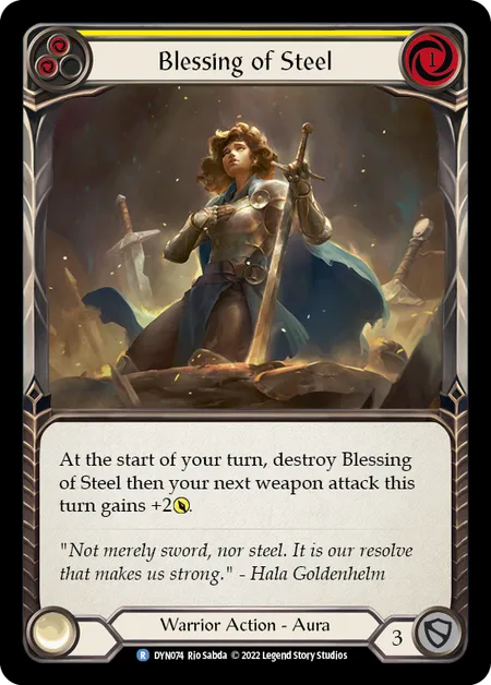 Blessing of Steel (Yellow) - DYN - Rainbow Foil