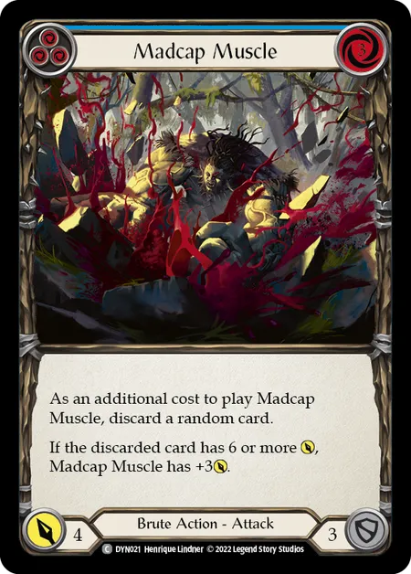 Madcap Muscle (Blue) - DYN - Rainbow Foil