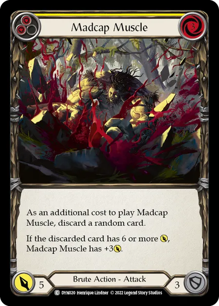 Madcap Muscle (Yellow) - DYN - Rainbow Foil